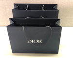 2x Dior Gift Bag Navy with Silver  Logo 35cm x 26cm x 12cm