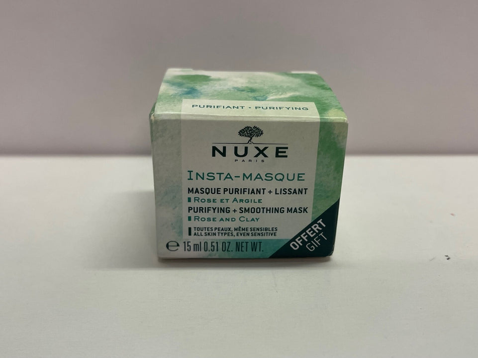 Nuxe INSTA MASQUE Purifying + Smoothing Face/Facial Oily Skin Mask Mini 15ml