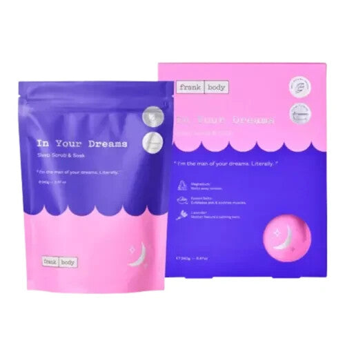 Frank Body In Your Dreams Sleep Scrub & Soak 240g - Imperfect Container