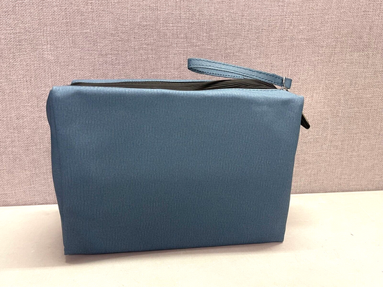 Issey Miyake Parfums Blue Canvas Cosmetic Toiletries Pouch Bag