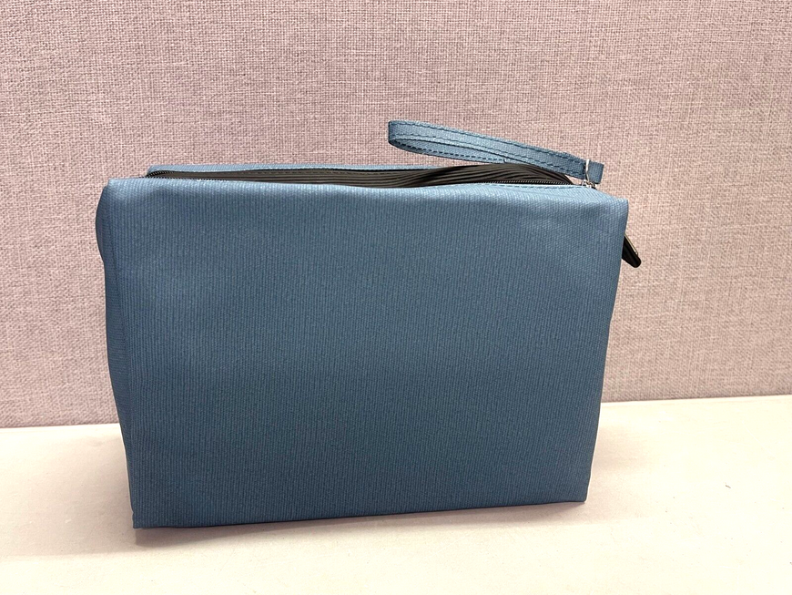 Issey Miyake Parfums Blue Canvas Cosmetic Toiletries Pouch Bag