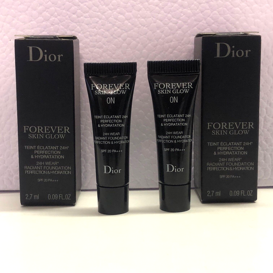 2x Dior Forever Skin Glow 24h Wear Radiant Foundation 2.7ml Various Shades