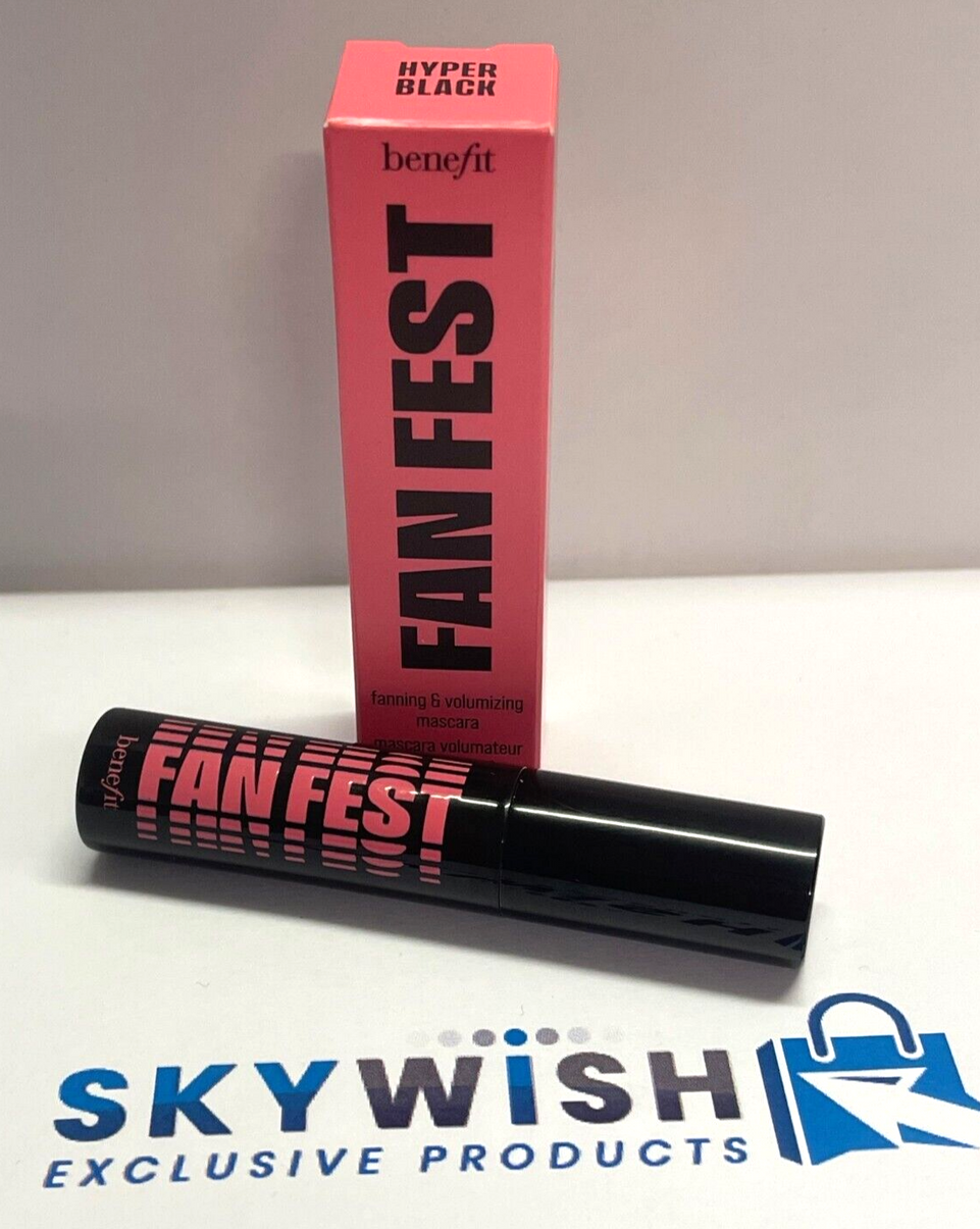 Benefit Fan Fest Fanning & Volumizing Mascara in Hyper Black 3g Travel Size New