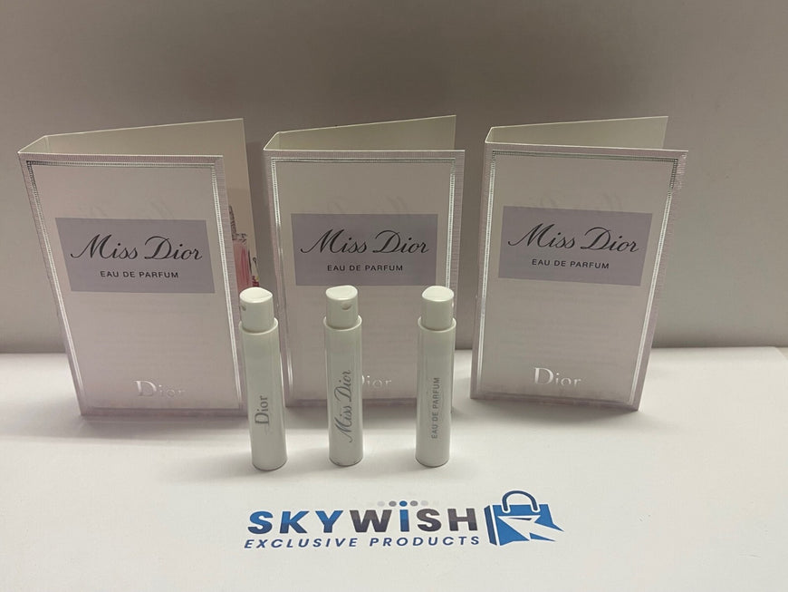 3 x Dior MISS DIOR 1ml Eau de parfum vials travel mini SPRAYS