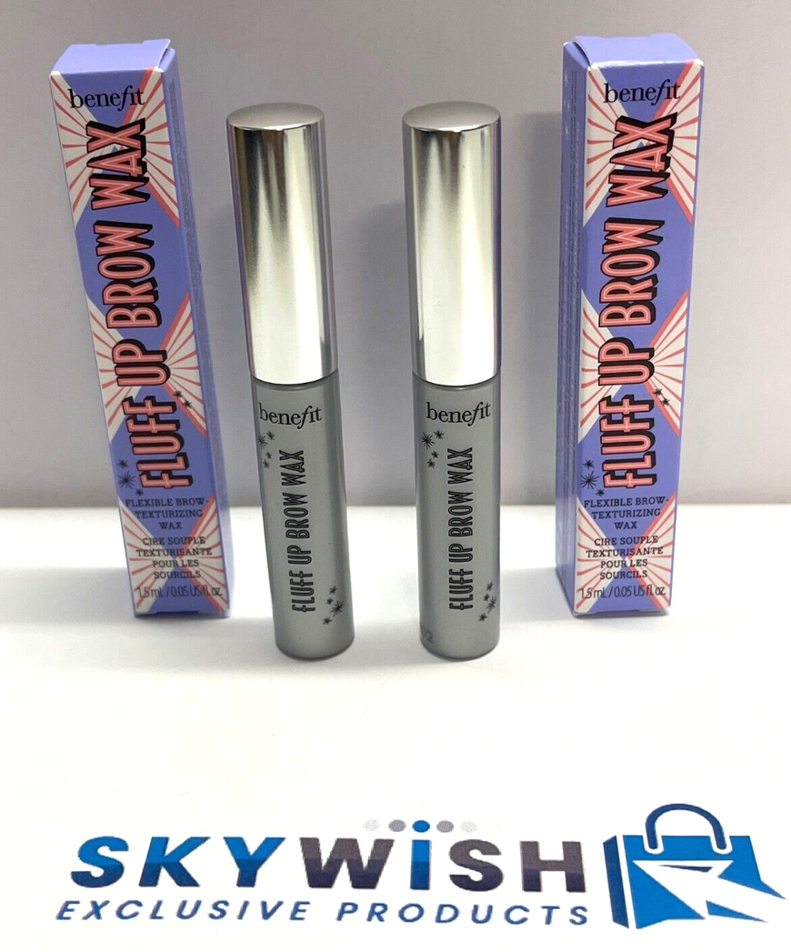 2X Benefit FLUFF UP BROW WAX Flexible Eyebrow Texturising 1.5ml
