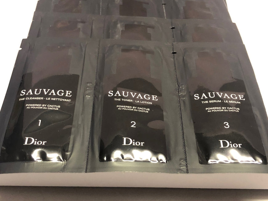5x Dior Sauvage Cleanser3ML , Toner2ML  & Le Serum2ML  sample sachet New
