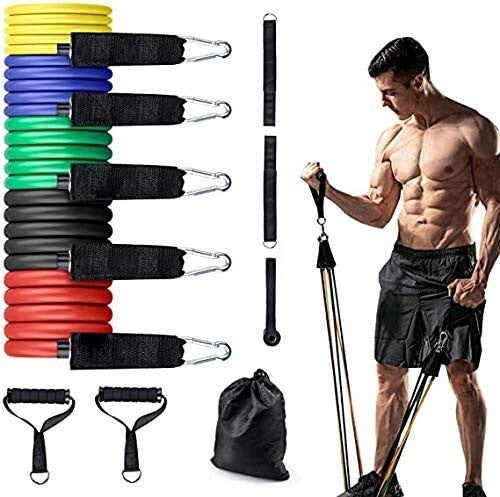 150LBS Resistance Bands Training Set Workout Exercise Crossfit Fitness Yoga Tube