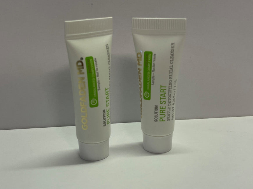 2 X NEW Goldfaden MD Solution Pure Start Gentle Detoxifying Facial Cleanser 7ml