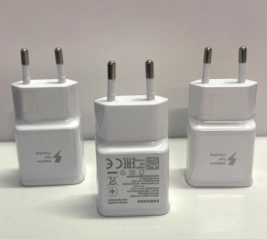 3x Genuine Samsung EP-TA20EWE  EU 2 Pin Plug Adaptor  BRAND NEW