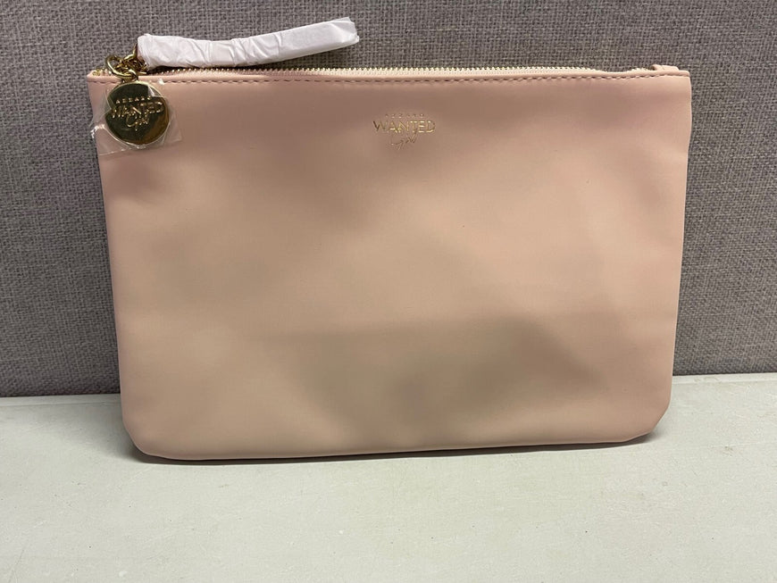 Azzaro Wanted Girl Pink Faux Leather Pouch/Purse/Make Up Bag New