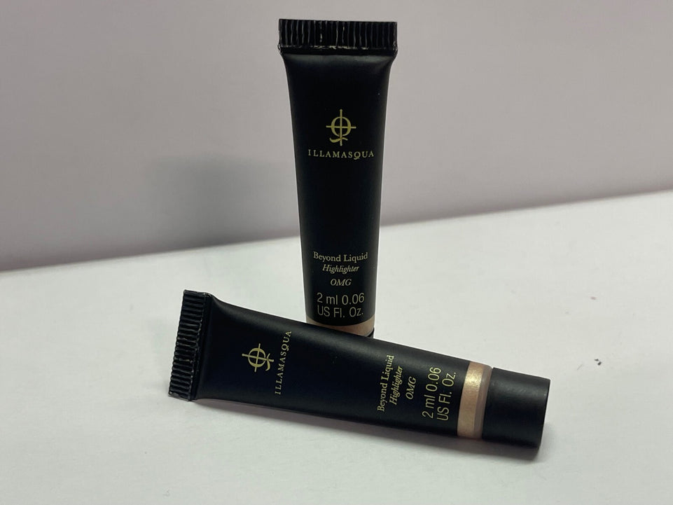2x Illamasqua Beyond Liquid Highlighter Omg 2x 2ml =4ml Sample Size New