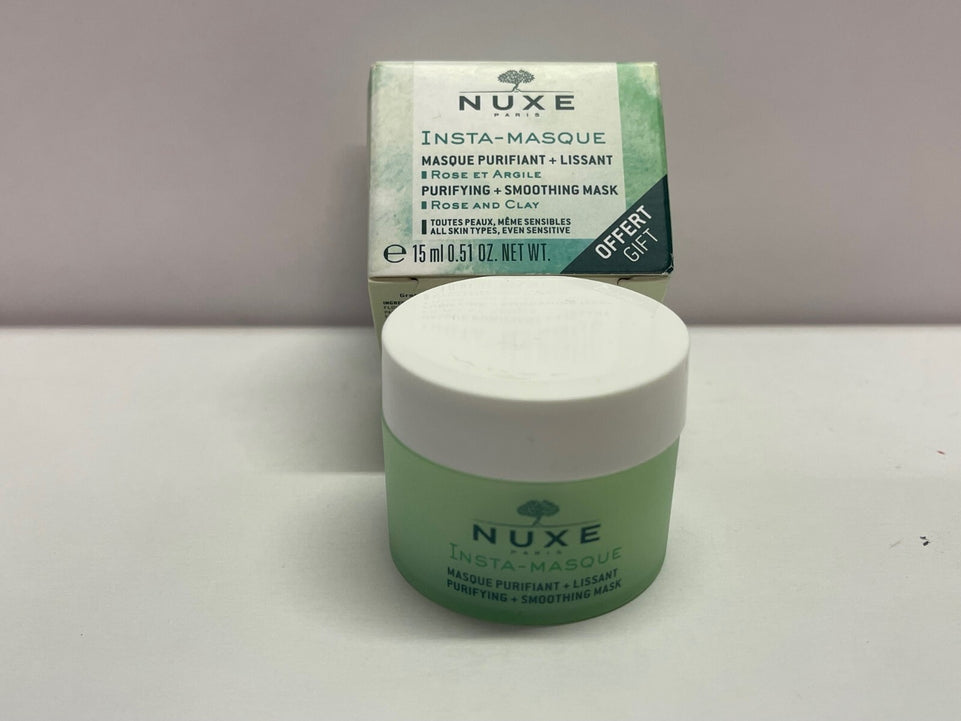 Nuxe INSTA MASQUE Purifying + Smoothing Face/Facial Oily Skin Mask Mini 15ml