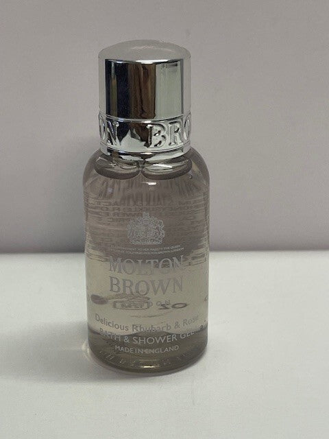 NEW Molton Brown Delicious Rhubarb & Rose Bath & Shower Gel 1 oz / 30ml