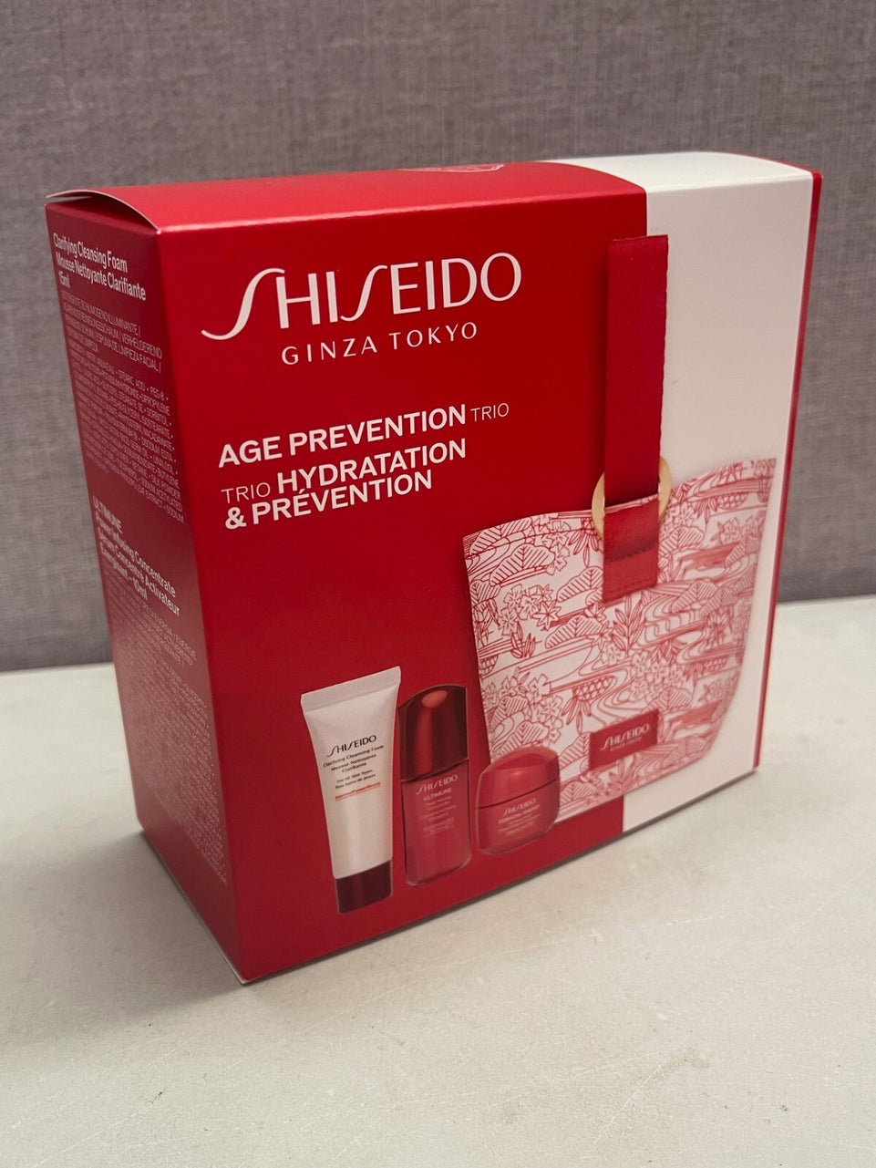 Shiseido age prevention and hydration travel gift set