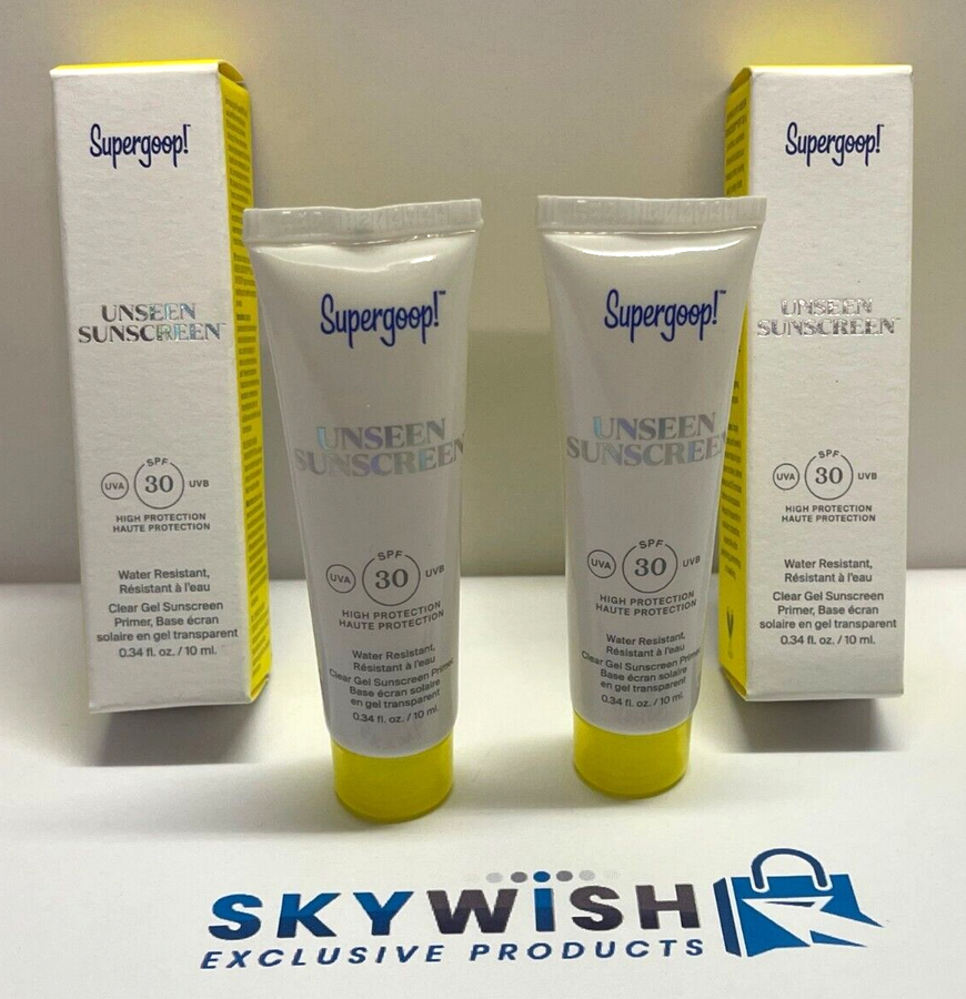 2X Supergoop! Unseen Sunscreen Facial Sunscreen Primer SPF 30 10ml x2=20ml