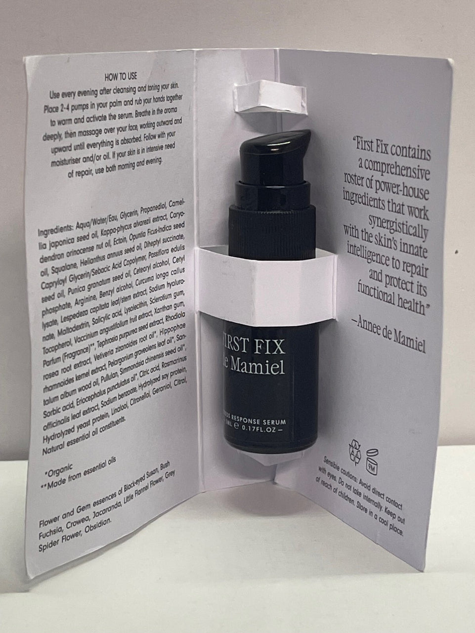 De Mamiel First Fix Stress Response Serum Travel Size 5ml NEW and Sealed