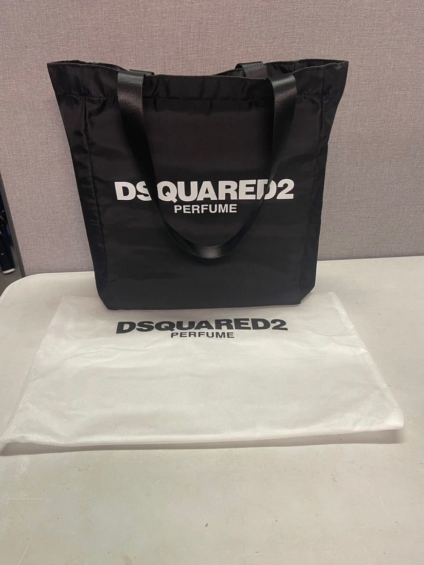 DSQUARED2 PERFUME BLACK SHOPPER FOR WOMAN AND MAN Tote Slung Bag