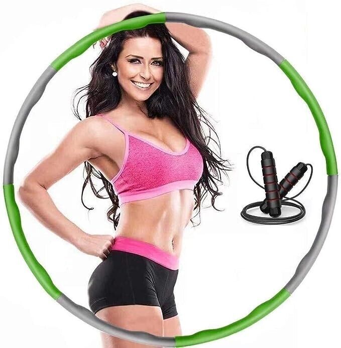 Adult Weighted Hula Hoops for Fitness with Free 3M Skipping Ropes