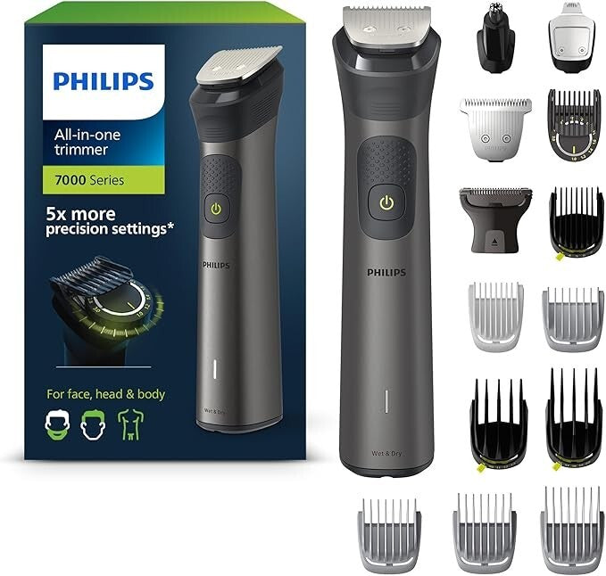 Philips Series 7000 All-in-One Trimmer 15-in-1 Multigroom For Men Grey MG7950/15