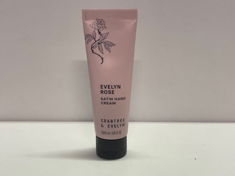 Crabtree & Evelyn Evelyn Rose Satin Hand Cream 25ml  Handbag Size