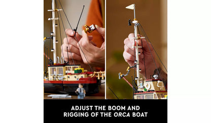 LEGO Ideas Jaws Set for Adults with Model Shark & Boat 21350