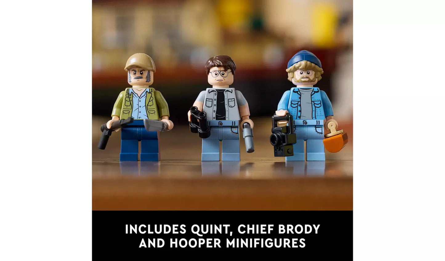 LEGO Ideas Jaws Set for Adults with Model Shark & Boat 21350