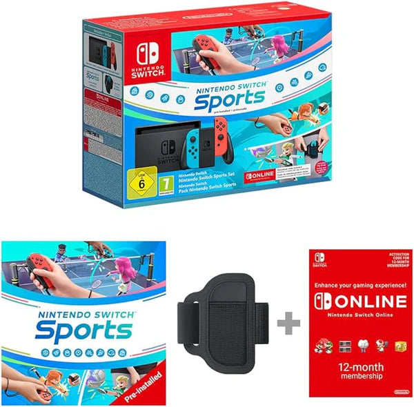 Nintendo Switch Sports Bundle – Neon Red/Blue Joy-Con Edition
