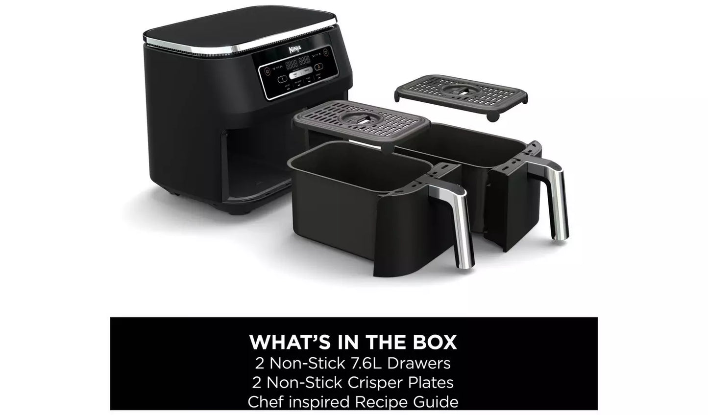 Ninja Foodi AF200UK 4-in-1 7.6L Air Fryer - Black