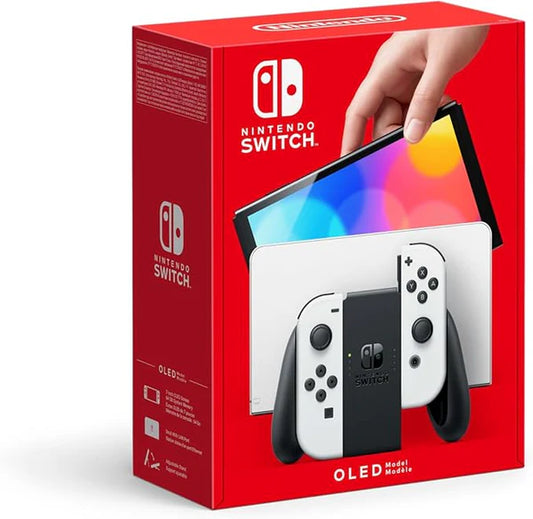 Nintendo Switch – OLED Model Console (White or Neon Red/Blue Joy-Con)