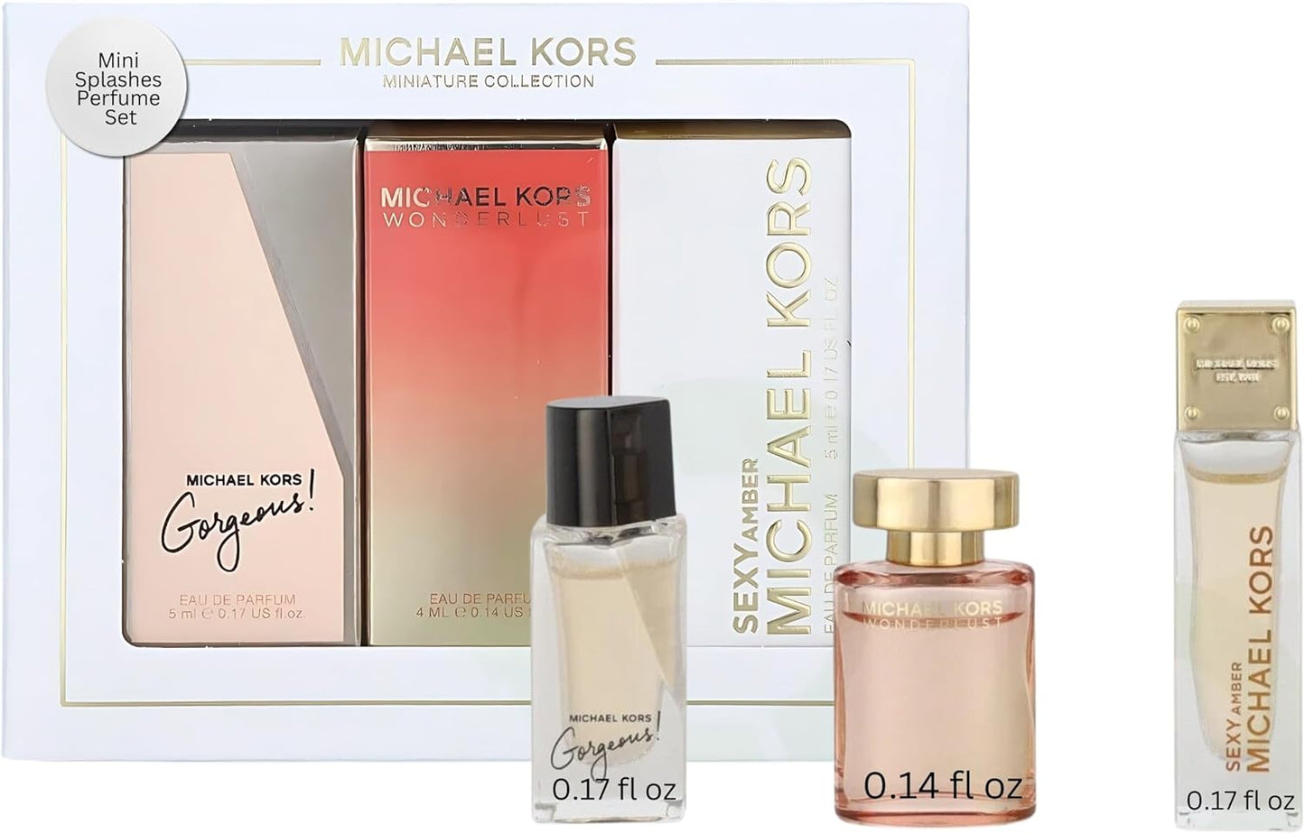 Michael Kors Miniature Collection 3 x 5ml (Contains Wonderlust, Sexy Amber, Gorgeous)