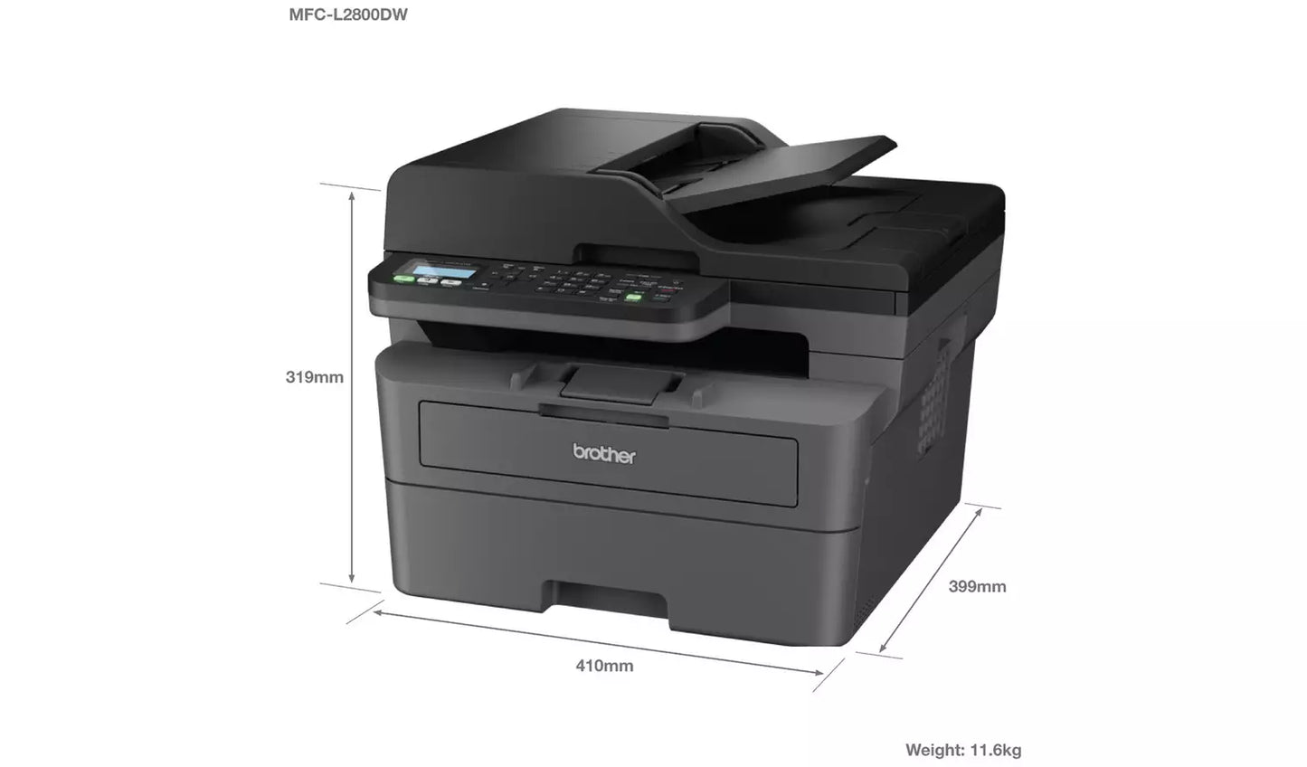 Brother MFC-L2800DW Wireless Mono Laser Printer