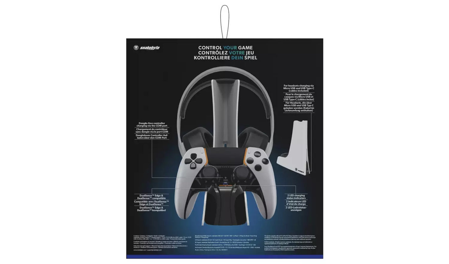 Snakebyte Combo Charge 5 For Controller & Headset - PS5
