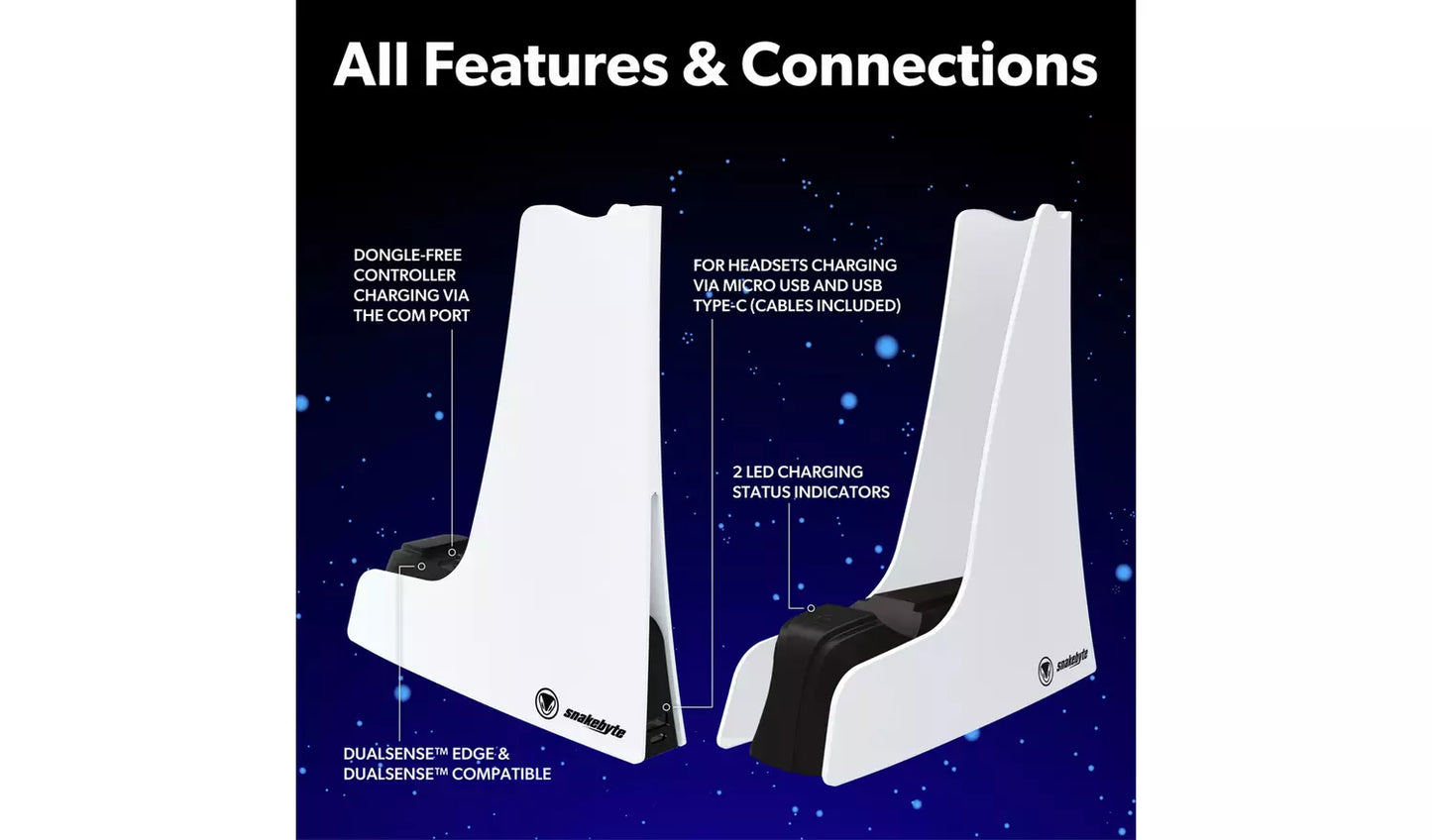 Snakebyte Combo Charge 5 For Controller & Headset - PS5