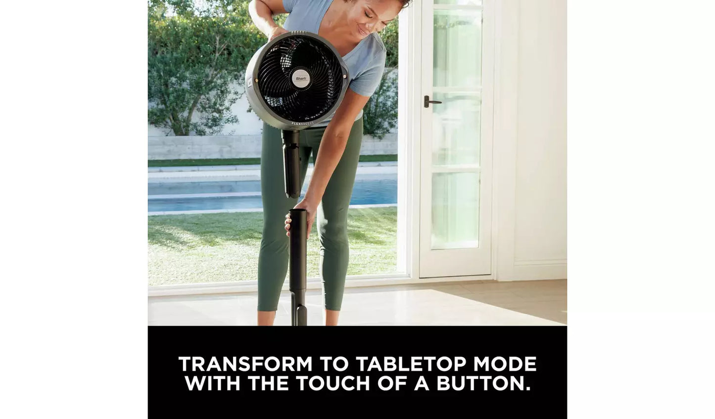 SHARK FlexBreeze Pro Mist Indoor and Outdoor Pedestal Fan