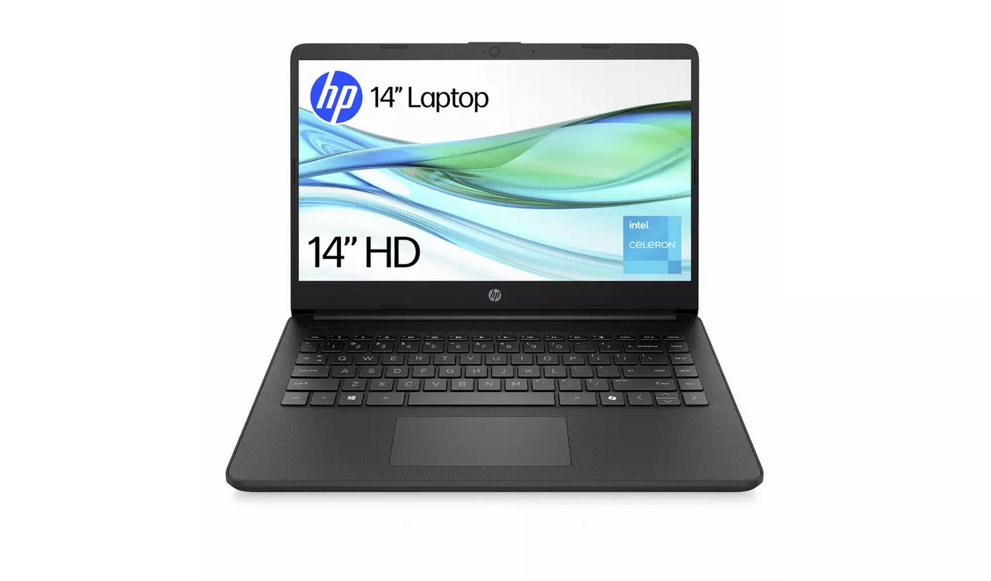 HP 14s-dq3001na 14in Intel Celeron 4GB 64GB Laptop - Black