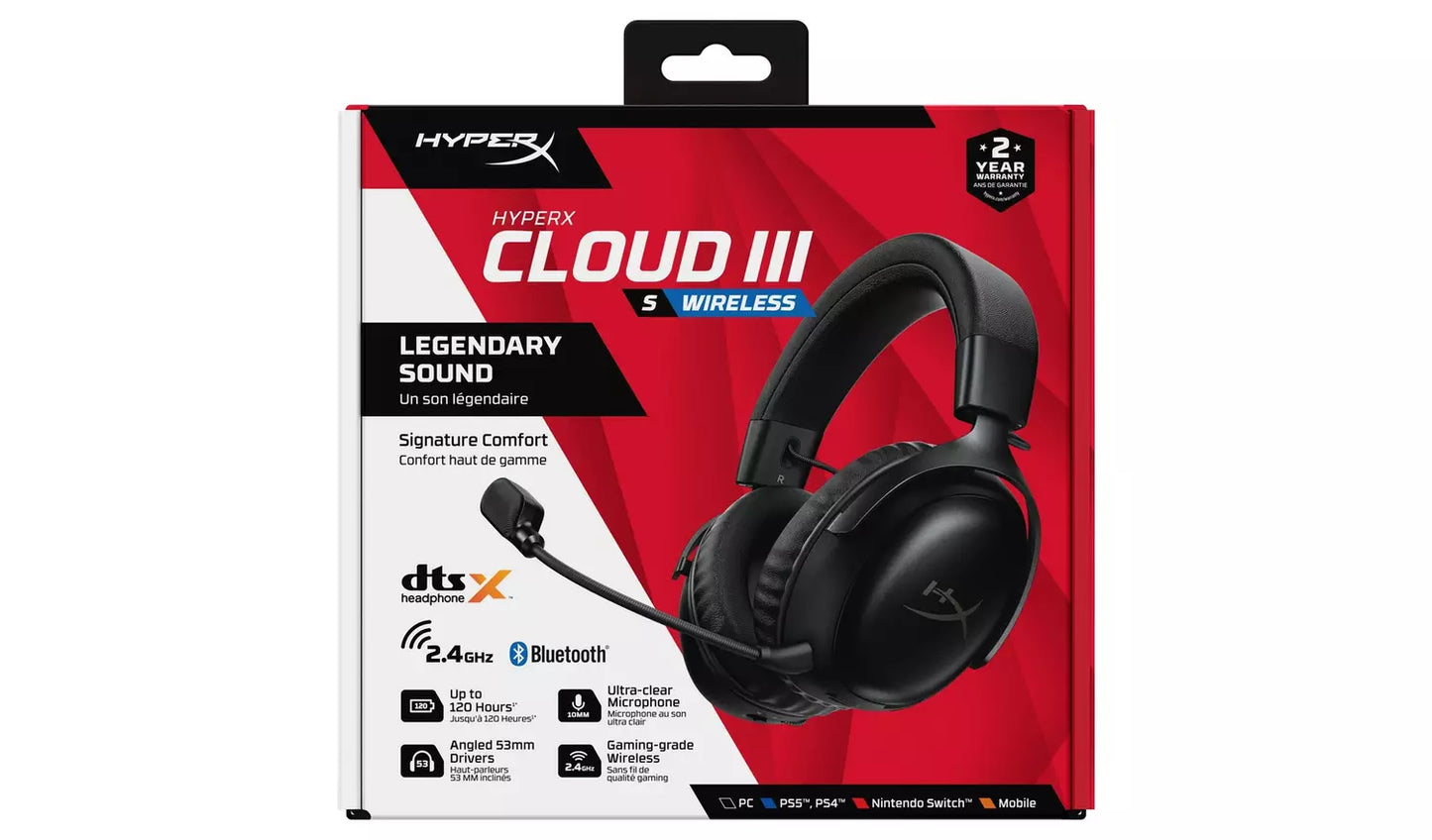 HyperX Cloud III S Wireless Gaming Headset PS, Switch & PC