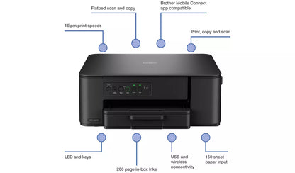 Brother DCP-J1260W Compact 3-in-1 Wireless Inkjet Printer