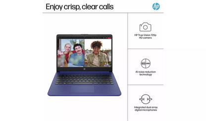 HP 14-dq6001na 14 Inch Intel N150 4GB 128GB Laptop - Blue