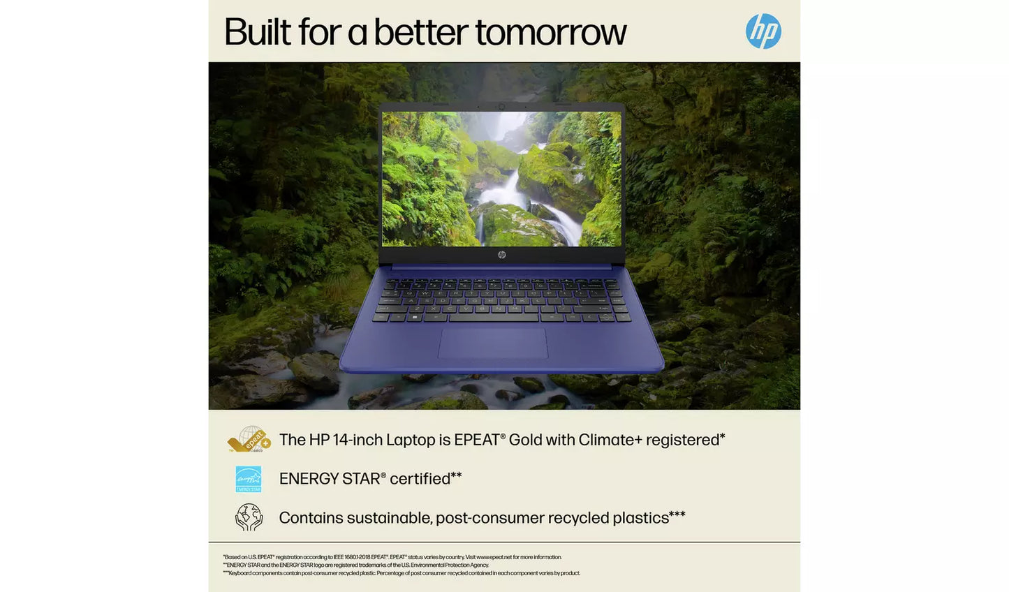 HP 14-dq6001na 14 Inch Intel N150 4GB 128GB Laptop - Blue