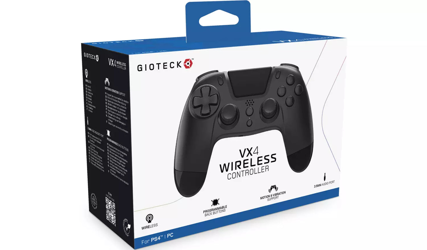 Gioteck VX4 PS4 Wireless Controller - Black