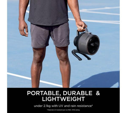 SHARK FlexBreeze HydroGo FA050UK Portable 6.8" Misting Turbo Fan - Charcoal