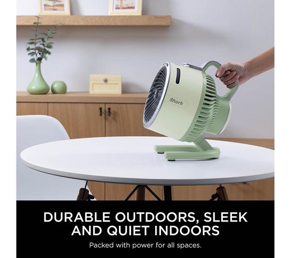 SHARK FlexBreeze HydroGo FA050UKGN Portable 6.8" Misting Turbo Fan - Lime Green & Cool Gray