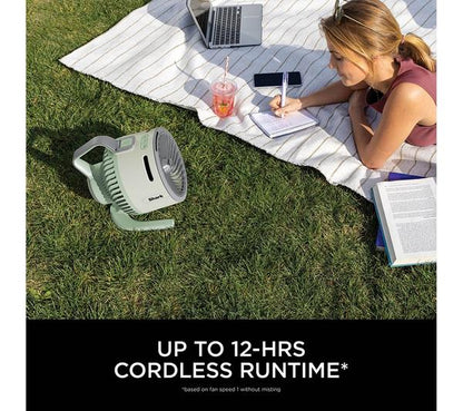 SHARK FlexBreeze HydroGo FA050UKGN Portable 6.8" Misting Turbo Fan - Lime Green & Cool Gray