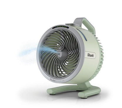 SHARK FlexBreeze HydroGo FA050UKGN Portable 6.8" Misting Turbo Fan - Lime Green & Cool Gray