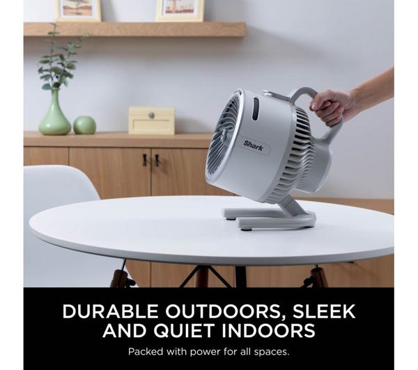 SHARK FlexBreeze HydroGo FA050UKDV Portable 6.8" Misting Turbo Fan - Dove Grey & Cool Gray