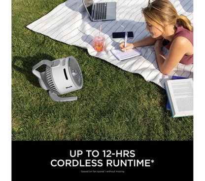 SHARK FlexBreeze HydroGo FA050UKDV Portable 6.8" Misting Turbo Fan - Dove Grey & Cool Gray