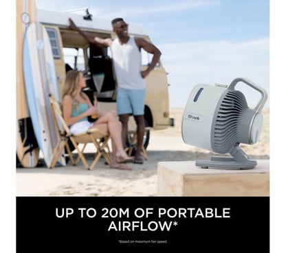 SHARK FlexBreeze HydroGo FA050UKDV Portable 6.8" Misting Turbo Fan - Dove Grey & Cool Gray