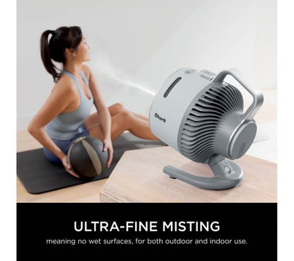 SHARK FlexBreeze HydroGo FA050UKDV Portable 6.8" Misting Turbo Fan - Dove Grey & Cool Gray