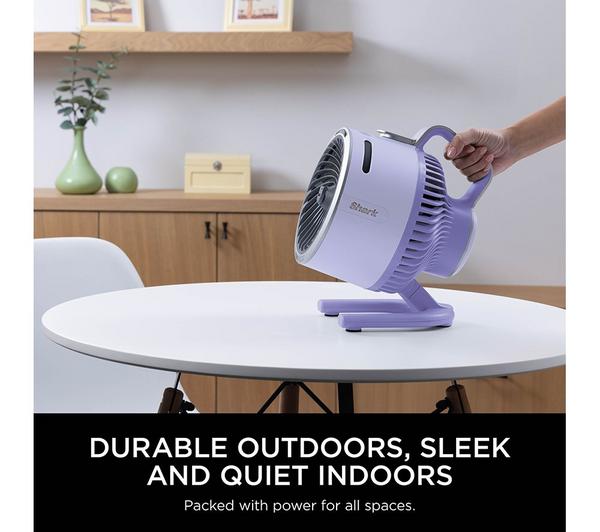 SHARK FlexBreeze HydroGo FA050UKLV Portable 6.8" Misting Turbo Fan - Lavendar Purple & Cool Gray