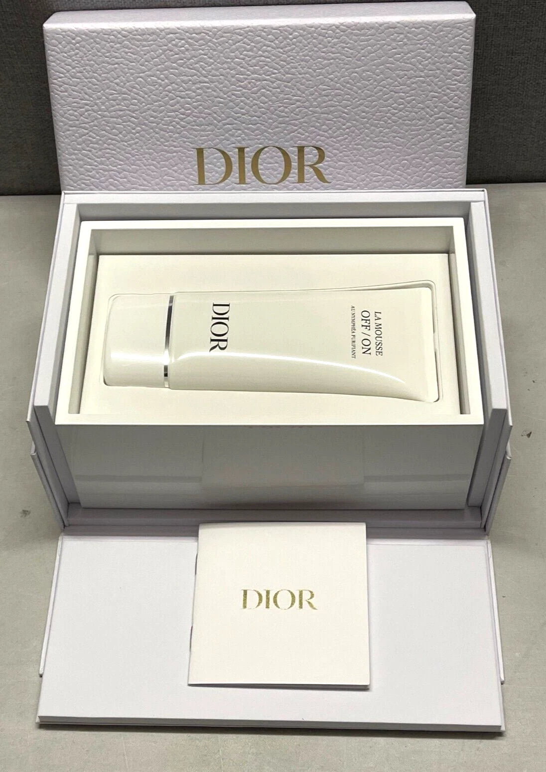Christian Dior Beautiful White Lacquered Wooden Box With Mirror & Cleanser BNIB